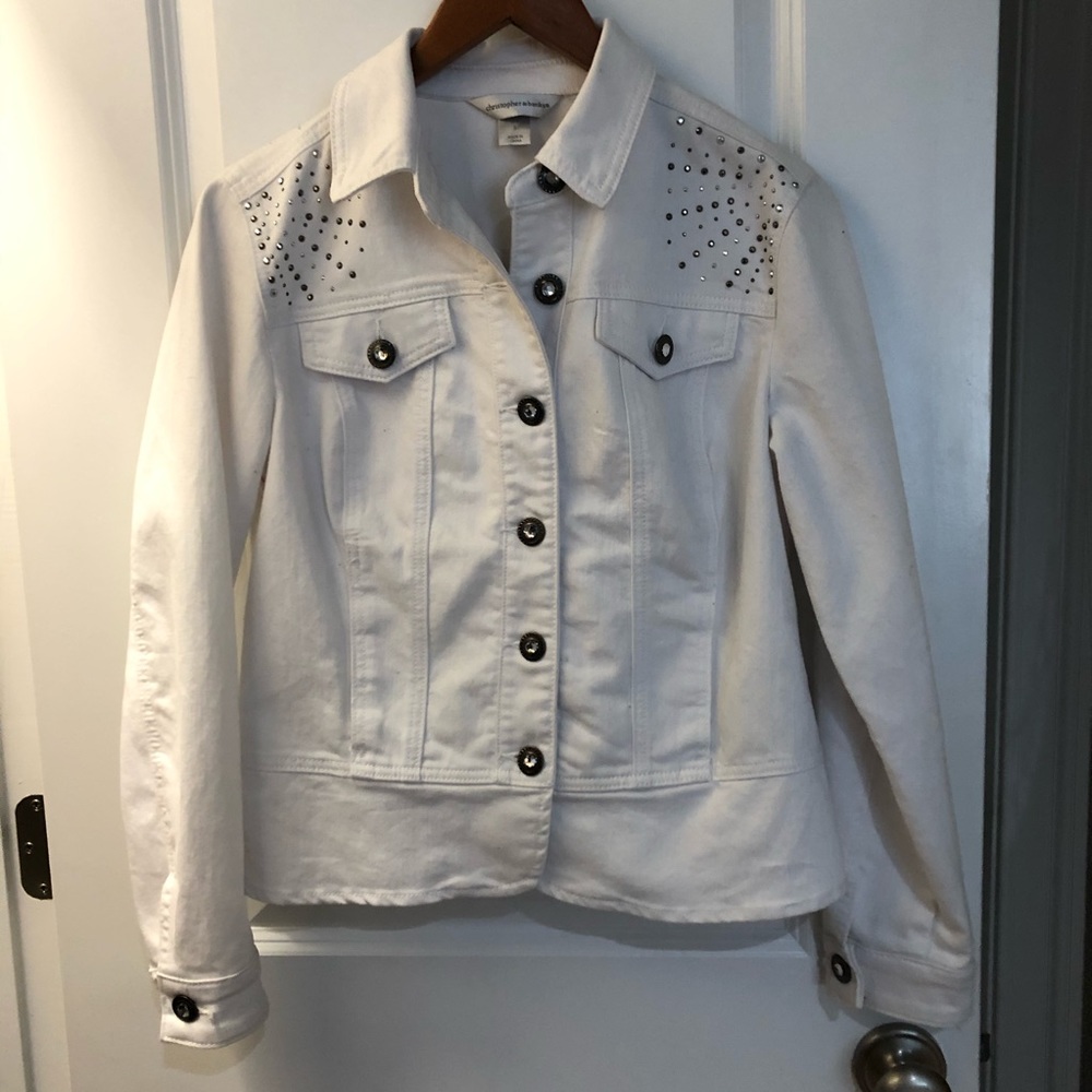 White jean jacket